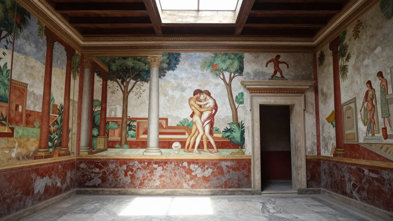 Erotic Frescoes of Pompeii and Herculaneum: Decoding Roman Public Art